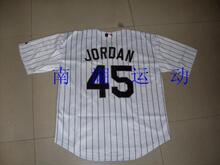 White Sox白袜队主场#45 Jordan白色刺绣棒球服