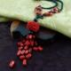 中国传统样式天然台湾红珊瑚沙丁项链