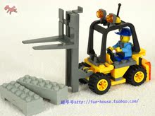 开智小颗粒城市建筑系列 叉车 乐高式塑料拼插玩具
