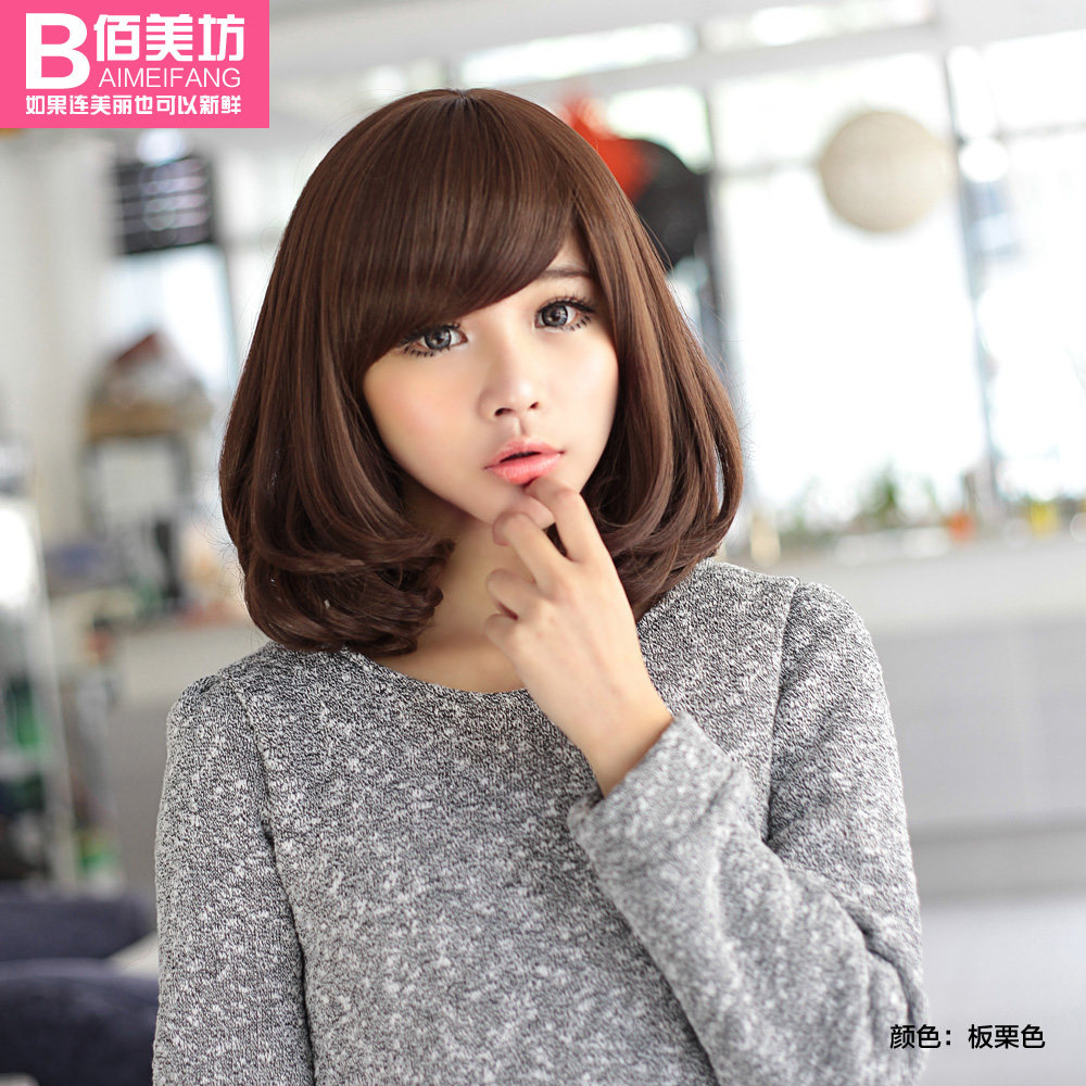 佰美坊假发女短发梨花头假发蓬松短发卷发时尚女生BOBO头假发包邮