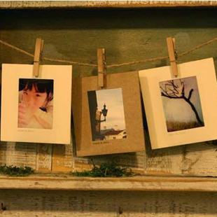 含麻绳夹子组合墙照片墙。。。