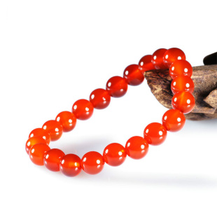  慈风阁 开光天然红玛瑙手链 黑玛瑙辟邪绿白玛瑙转运水晶手珠男女