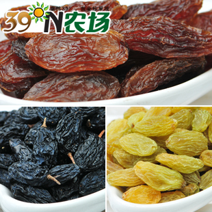  【39度农场】新疆特产零食 吐鲁番葡萄干组合180g*3 特价包邮