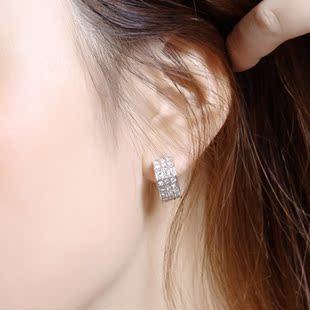  T400正品 耳饰 奥地利水晶耳环 女 月牙湾 饰品 新年礼品 饰品