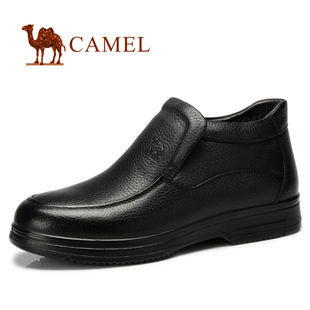  Camel/骆驼正品男士皮靴 休闲短靴男士棉鞋 冬季潮流男靴保暖靴子