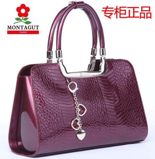 梦特娇2014新款品牌时尚真皮<em>女包鳄鱼纹</em>单肩