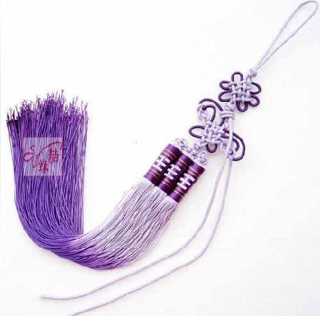 Chinese knot Cross stitch parts high-grade Korean Gradient tassels Ears Gorgeous purple Car hitch Dedicated partsin the Festive supplies/Gift , Chinese knot category - from Buy2taobao.com to provide professional Taobao agent buy service