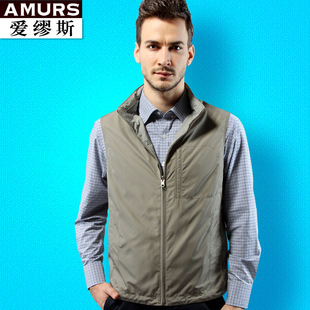 【图】爱缪斯<em>男装马甲</em>中年男 2014春装双面<em>穿</em>