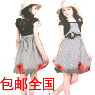 淘宝导购,童装裙子 <em>大女童连衣裙</em>夏装儿童人造