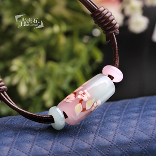  手链女韩版时尚粉水晶饰品小清新手工琉璃 招桃花转运珠 销千件！