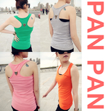 【PANPAN】TS-115 后背豹头金属LOGO超强打底工字背心 6色