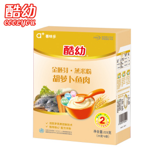  酷幼 米粉 婴儿 新品蒸米粉胡萝卜 2段不上火 婴幼儿辅食 25g/袋