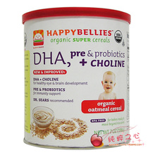 美国Happybellies 二段有机DHA益生菌燕麦米粉 13年9月 富含胆碱