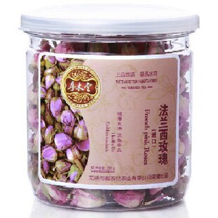  序木堂 法兰西玫瑰 花草茶 特级玫瑰花茶 粉玫瑰 新花 正品