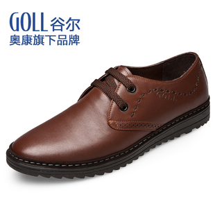  GOLL/谷尔 商务休闲皮鞋男士低帮鞋子真皮流行驾车男鞋 GL39