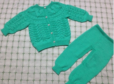 全新 童装 婴儿 儿童 纯手工编织宝宝毛衣 套装