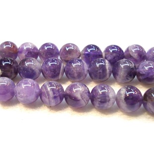  DIY手工饰品配件材料/天然梦幻紫水晶6-12mm半成品串珠散珠子批发
