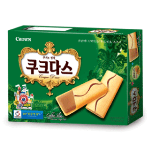  韩食速递--韩国进口零食 Crown可拉奥 库克多丝 咖啡夹心饼干144g