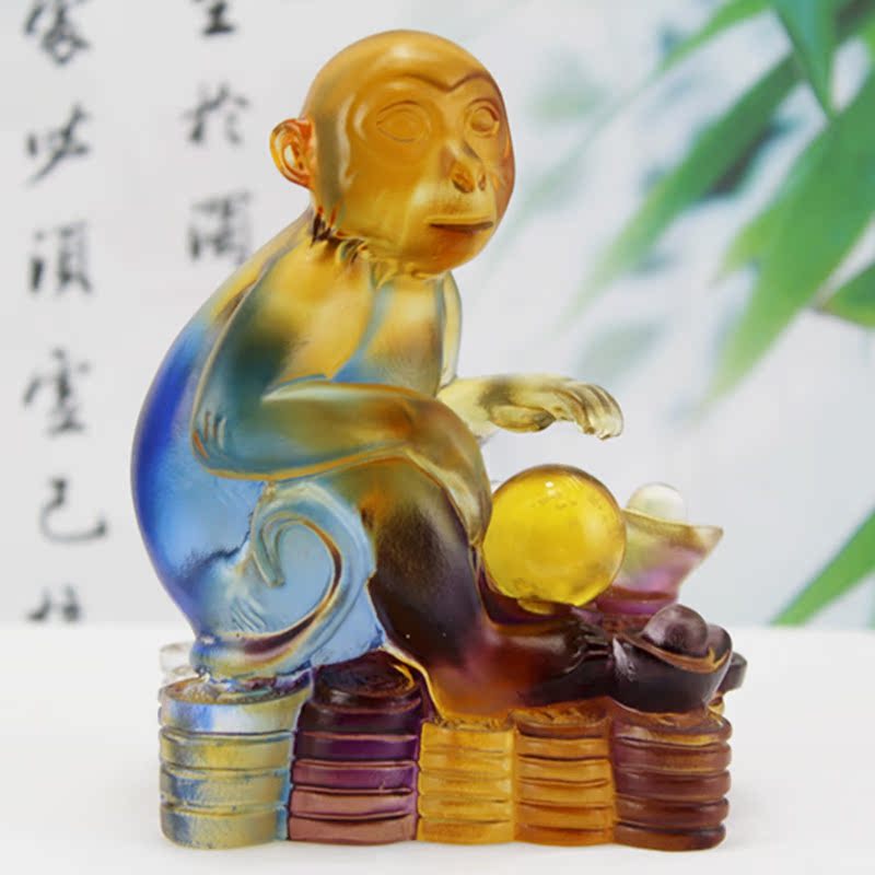 汽车香水座个性 时尚香水瓶 车内饰摆件琉璃 生日礼品十二生肖猴 汽车香水座个性 时尚香水瓶 车内饰摆件琉璃 生日礼品十二生肖猴