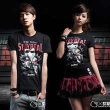 ������ STAY REAL Rider Kitty �ػ����� ���ͻ��� ���¶���Tee