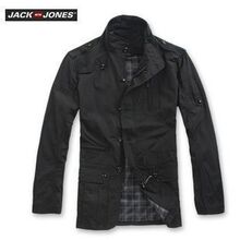 杰克琼斯/Jack Jones 秋春双选 简洁溥款黑色男夹克 免烫 包