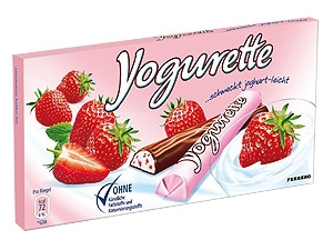  现货 Ferrero Yogurette 费列罗草莓酸奶巧克力棒 100g
