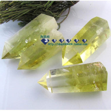 天然黄水晶六棱/柱招财水晶/特价40元一根五根190元/黄水晶摆件