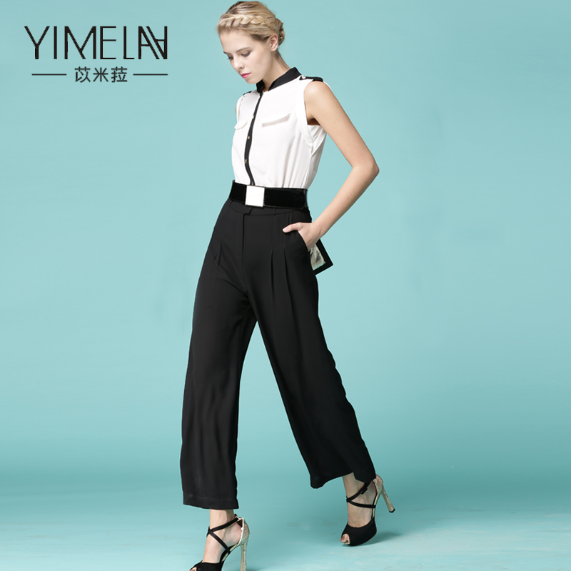 淘宝网2014连体裤女夏长裤休闲优雅阔腿连衣