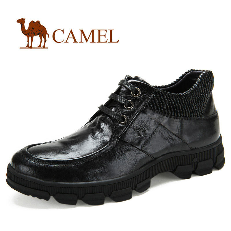 断码清仓！camel 骆驼 正品男鞋 真皮 商务保暖短款男靴冬季