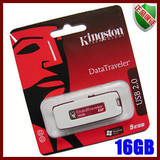正品行货 金士顿 DT G2 16G U盘/优盘 16GB 推拉式 官网防伪验证