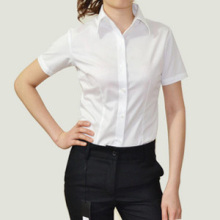 <span class=H>G</span><span class=H>2000</span>正品 女装平领短袖白色斜纹OL通勤 职场必备 新款热卖