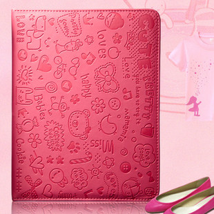 苹果 new <span class=H>ipad</span>2 保护套 可爱 <span class=H>ipad</span>3 休眠皮套 韩国保护壳超薄配件