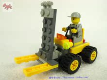 开智小颗粒城市建筑系列 3合1小铲车 乐高式塑料拼插玩具