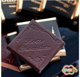  乐透社@韩国原装进口巧克力 韩国乐天加纳纯黑巧克力 90g 情人节