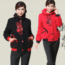 棉衣棉服2011新款改良时尚<span class=H>唐装</span>上衣女装女士加棉棉服短外套/91607