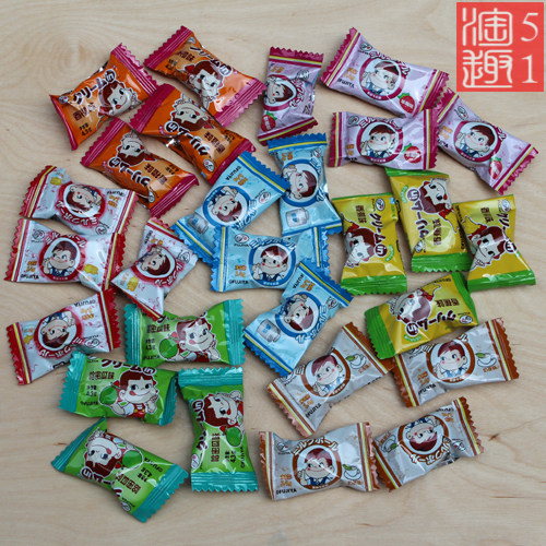 591结婚网-不二家香醇牛奶硬奶糖散装喜糖500g批发（七口味混合）