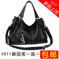 包邮2011新款特价韩版包包女包正品休闲单肩斜挎包复合牛皮包百搭