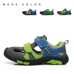  春夏季新款中大童运动凉鞋男童女童包头凉鞋儿童沙滩鞋 框子