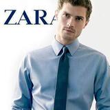 0304假一罚万 专柜正品ZARA 西班牙烧丝棉 男士商务休闲长袖衬衫