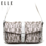 [品牌特卖]ELLE 专柜进口PVC单肩斜挎女包原价898 E1024P08111BG