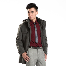 波司登【上羽】2011新款外套 羽绒服 男装商务休闲中长款 SL9703