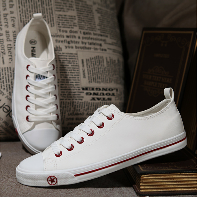 ins Ultra-fire shoes summer Trendy shoes Korean Edition shoes man white canvas shoe pu Leather waterproof White shoesin the Men's Shoes, Canvas shoes category - from Buy2taobao.com to provide professional Taobao agent buy service