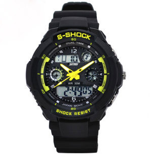  新款正品时刻美时尚双显手表 男孩运动表学生电子表防水男式手表