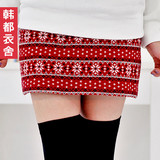 韩都衣舍⑤现货韩国2011冬款新韩版女针织雪花短裙GS1955緈