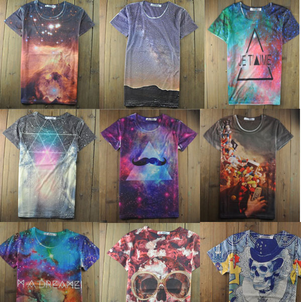 2014新款短袖T恤 立体人物个性创意图案班服