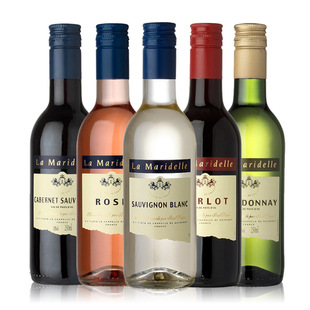  红酒包邮 法国进口奥克套装红葡萄酒 香槟酒 小瓶酒 红酒250ml*5