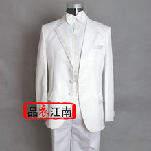 白镶白男士礼服/新郎男装/婚庆司仪男装/品衣江南专为影楼设计