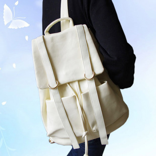  美丽说新款韩版pu双肩包包女式休闲潮包包可爱书包欧美