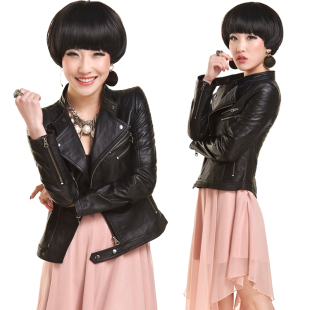 秋装新品小<em>外套</em> 欧美<em>潮范</em>帅气立领修身<em>女</em>短款