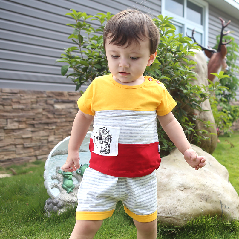 一岁宝宝夏装 男0-1岁 婴儿夏装套装 1-2岁潮装儿童男童装短袖T血